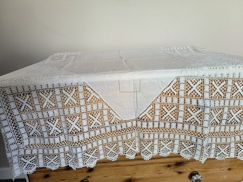 Vtg white crochet - crochet, cotton