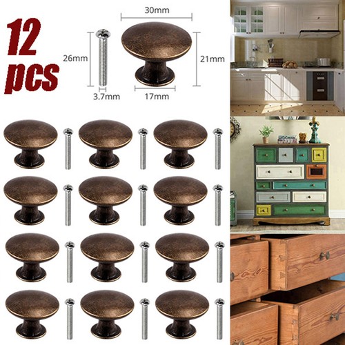 12x cabinet knob vintage round - cabinet,