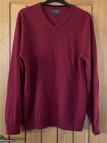 Mens lambswool burgundy - f&f,