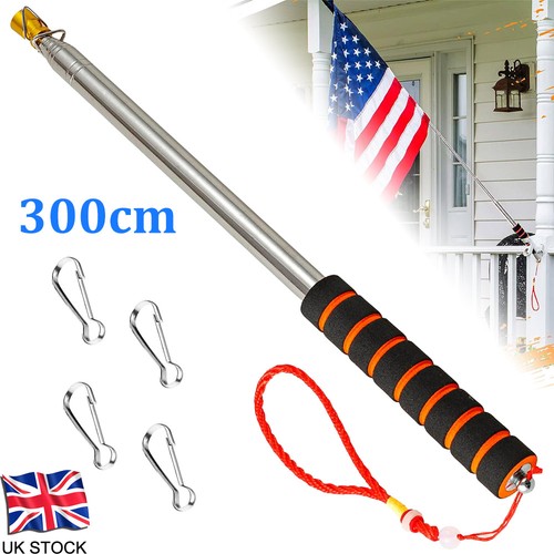 Extendable flagpole stainless - flagpole,
