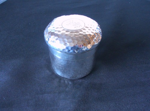 Solid silver trinket box - solid,