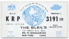Vintage THE BLEIL'S QSL CB