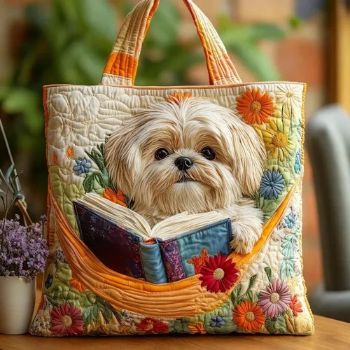 Women printed tote - printed, large