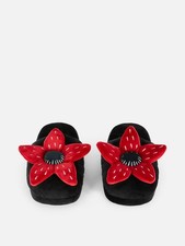 Stranger Things Demogorgon Mule Slippers Black new with tag cosy Primark 