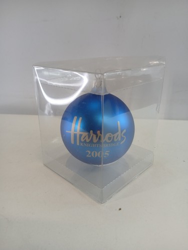 Harrods blue christmas bauble - blue,