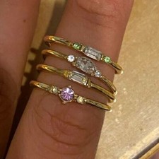 4pcs 925 Silver Rings for