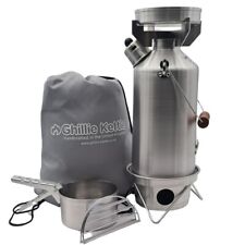 Ghillie Kettle Adventurer  1.5 Litre Camp Kettle/Stove with Cook Kit- Aluminium
