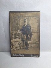 Victorian Cabinet Photo Scottish Gent Highland Kilt Uniform Clair Boag Glasgow