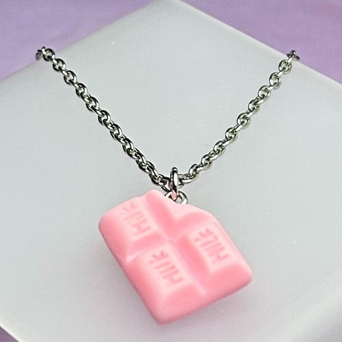 Pink chocolate bar - bar, pendant