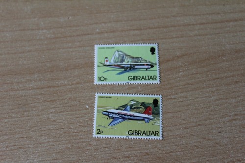 Gibraltar aircraft stamps - gibraltar,