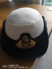 Royal/merchant navy/military issue- genuine ladies officer tricorn cap 58cm 