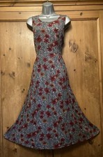 Fat Face Earthy Midi Floral Dress Boho Hippy 14 Autumnal