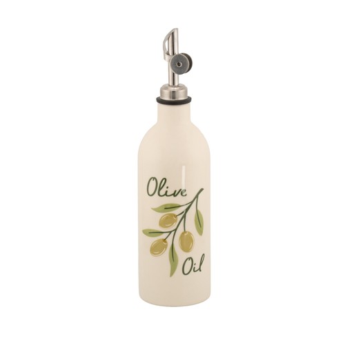 Olive oil pourer ceramic - olive,