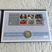 GUERNSEY 2018 PRINCE OF WALES 70th BIRTHDAY £5 SILVER PROOF CROWN  - coin cover