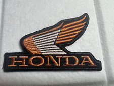 RARE HONDA WING LEFT FACING EMBROIDERED  MOTORCYCLE CLOTH PATCH BADGE NEW