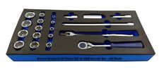 Britool Made in England 20 Piece 3/8in SAE Socket & Accessory Set - EVA Module