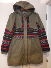 H! by HENRY HOLLAND Ladies UK 12 COAT Hooded Blanket Detail Grey Quilted Parka