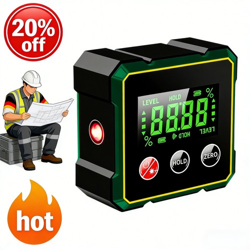 Digital angle finder with - angle,
