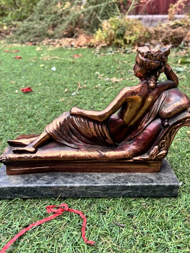 Heavy reclining lady bronze - heavy,
