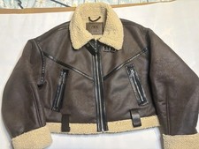 ZARA Brown Faux Shearling