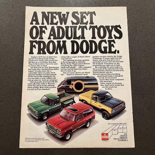 1978 dodge adult toys - dodge,