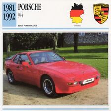 1981-1992 PORSCHE 944 Classic Car Photo/Info Maxi Card