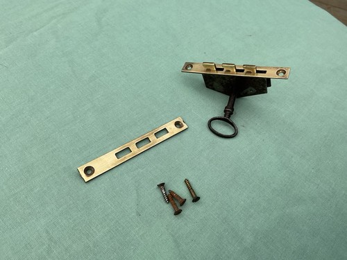 Antique writing slope lock and - slope,