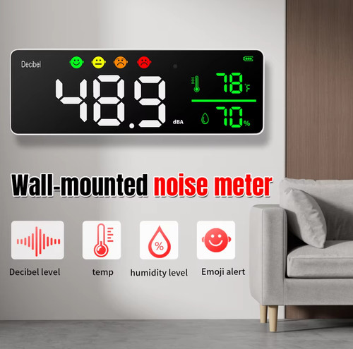 Decibel meter wall mounted lcd - decibel,