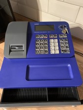 Casio RARE Blue Till Register with Keys and Cash Drawer. SE- G1 + Rolls