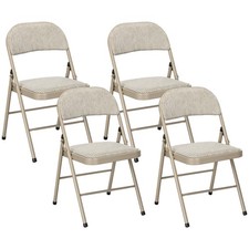 HOMCOM 4 Pack Linen-Look