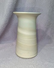 Vintage POG Crafts Studio Pottery Hand Thrown Pastel Waisted Vase 13cm Tall