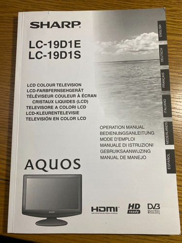 Sharp owner manual - manual, guide