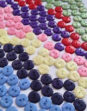12mm, 15mm or 20mm Plastic 2 Hole Buttons - Choice of Colours & Pack Sizes