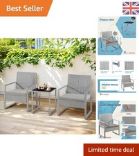 Stylish 3-Piece Rattan Bistro