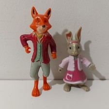 Peter Rabbit Mr Tod and Lily Plastic Figures Beatrix Potter Cake Toppers