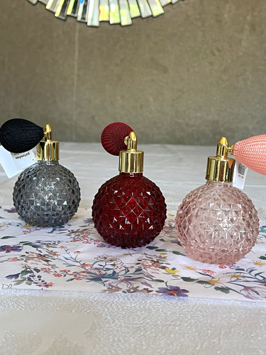 Cut glass perfume atomiser - cut,