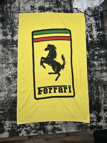 Vtg ferrari horse logo beach - ferrari,