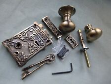 Rustic door rim lock knob