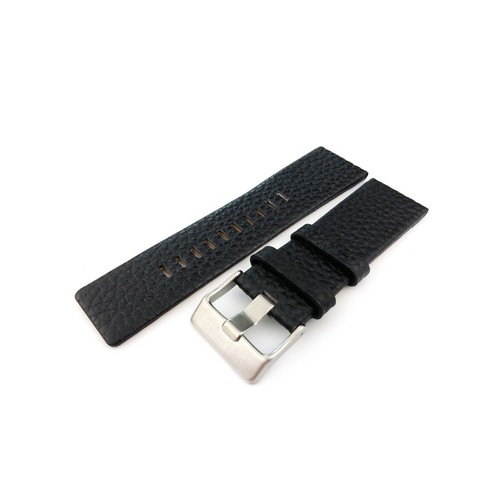 Black genuine leather - black,