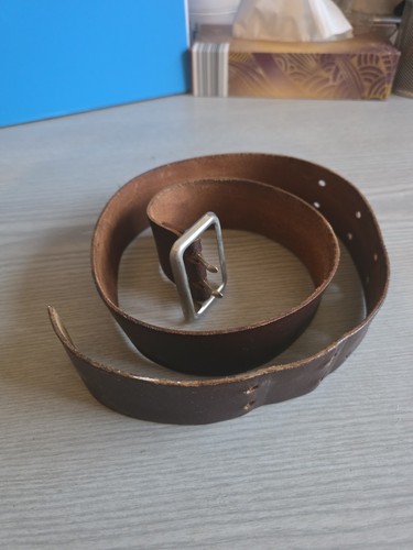 Vintage leather belt - leather,