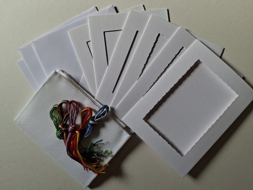 Cross stitch card - cross,