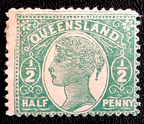 1895 queensland stamp - queensland, stamp-