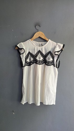 Zara trf white cotton - white, lace