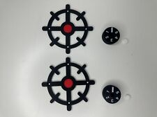 Mud Kitchen Cooker Rings & Dials black/Red Accessories Pretend Play Outdoor Kids