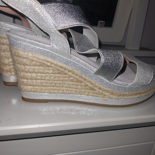 Primark silver strappy - primark, wedge