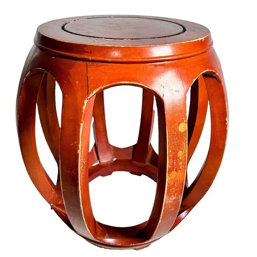 Vintage wooden chinese barrel - chinese,