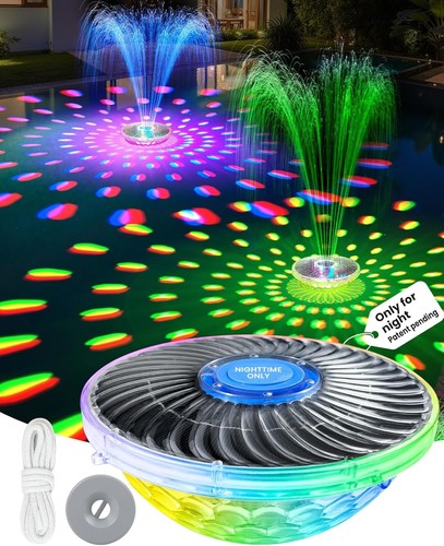 Solar pool fountain with light - pool,