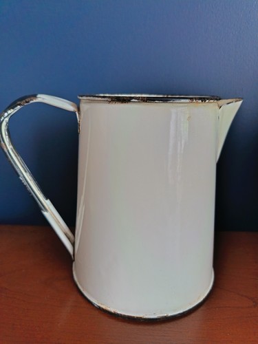 Vintage enamel jug made the - vintage,