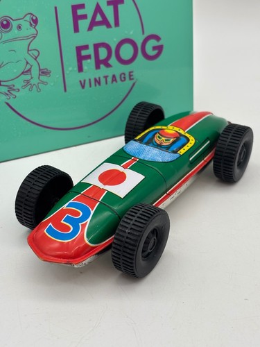 Vintage tin toy racing car - vintage,