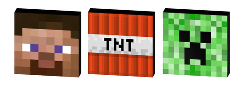 Pixels minecraft canvas - minecraft, wall